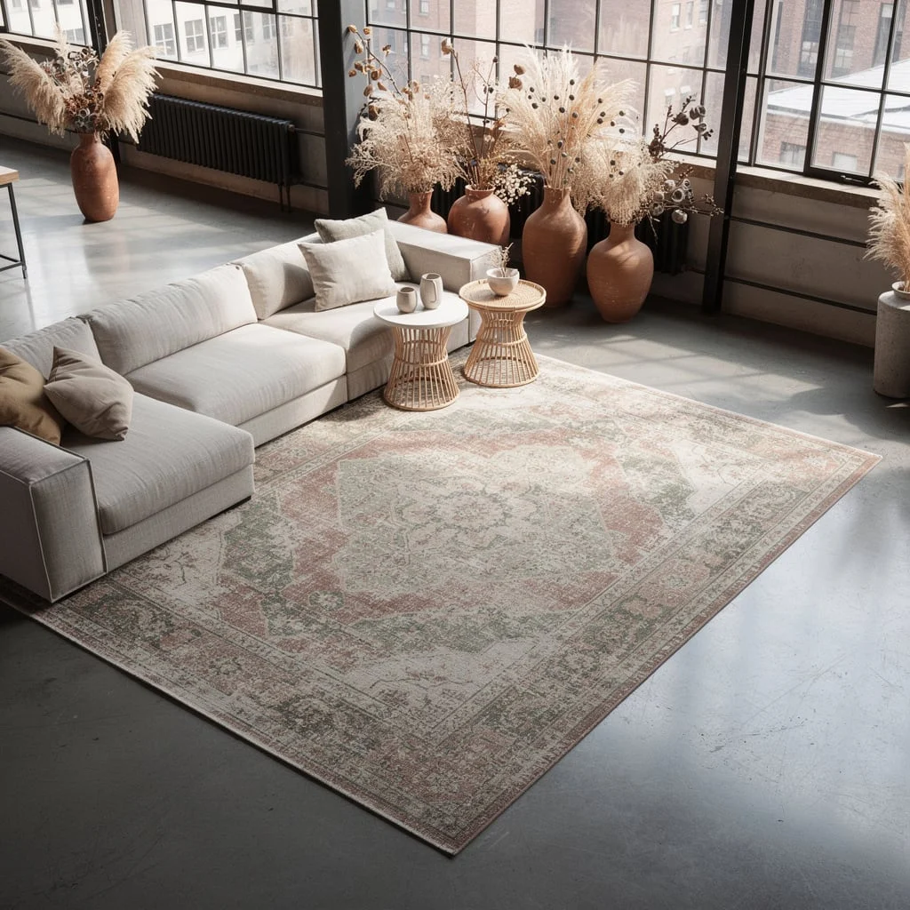 Washed Medallion in an Open-Plan Loft
