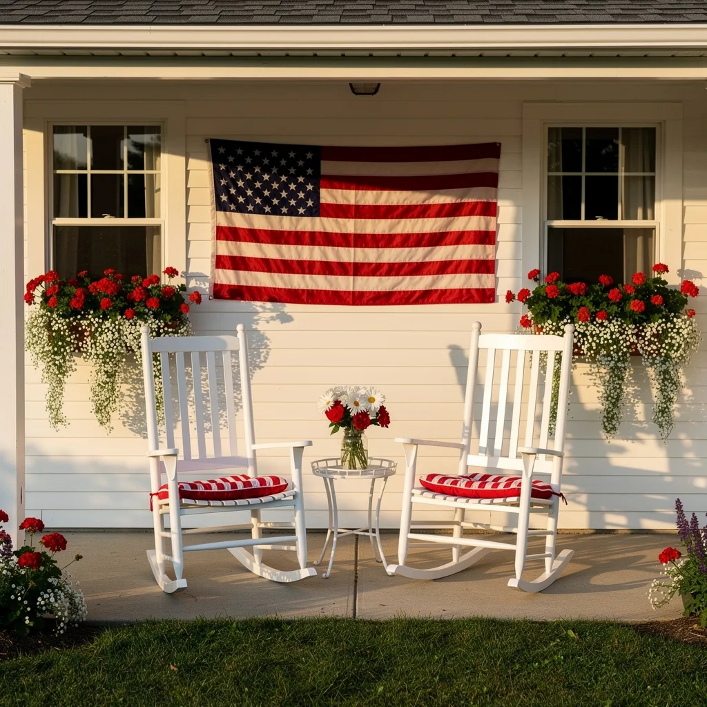 White Rockers and Window Boxes