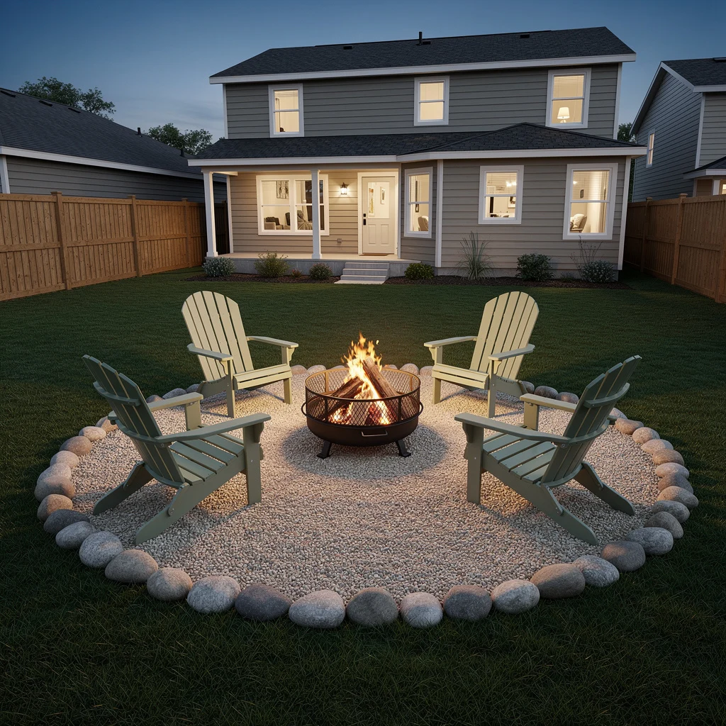 Adirondack Circle On A Gravel Pad
