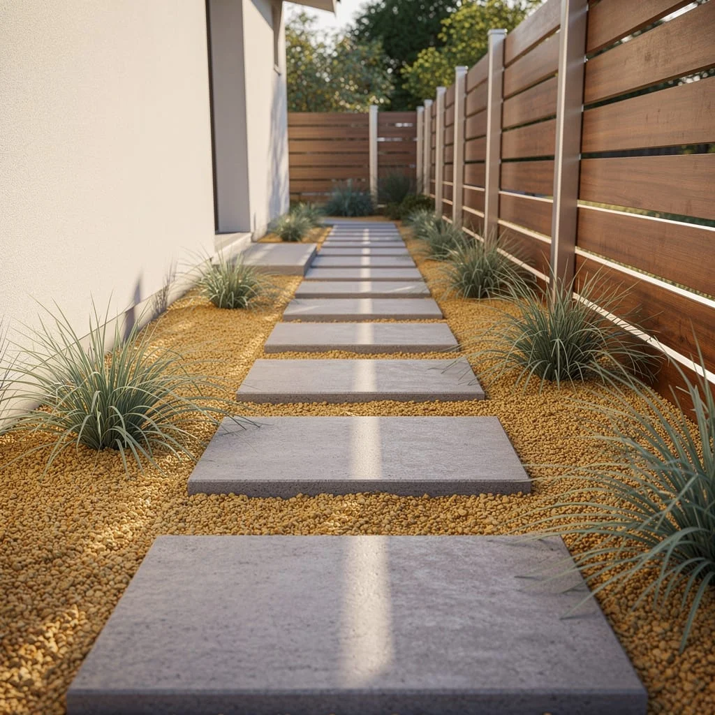 Stepping Stones in Honey Gravel