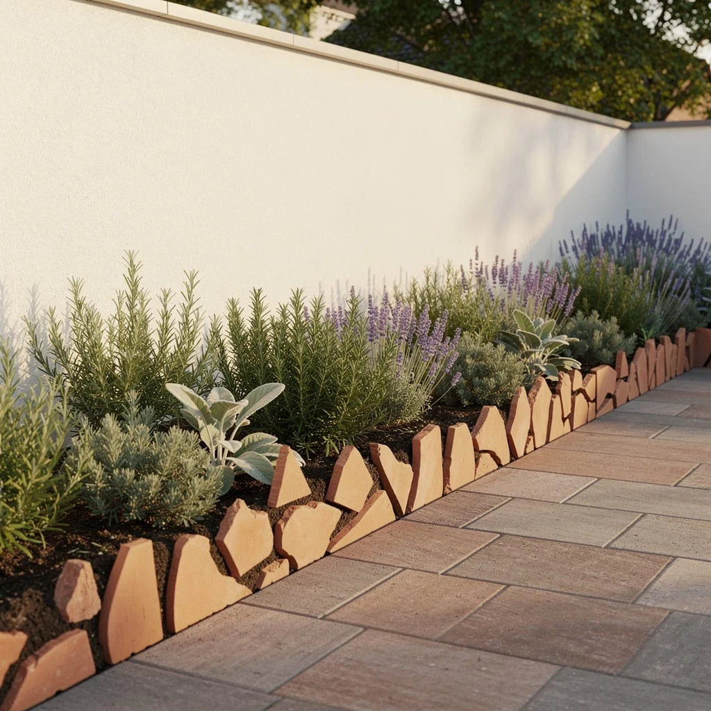 Sandstone Slab Herb Garden Edge