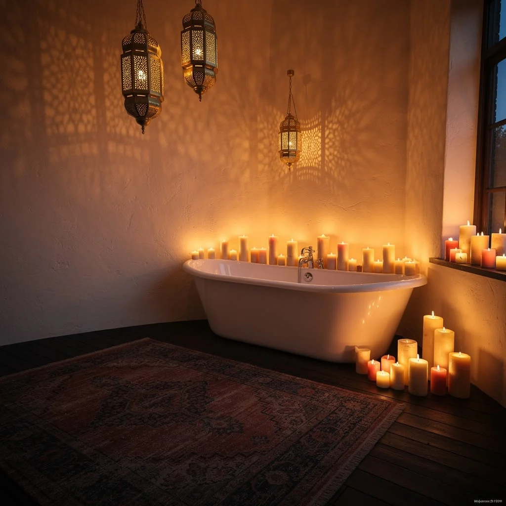 Moroccan Lanterns, Wall of Candles