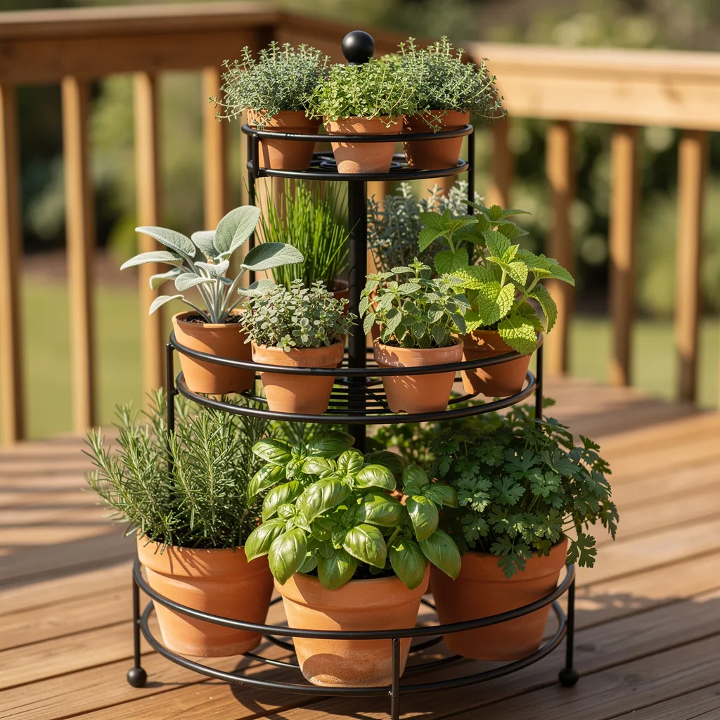 Black Wrought Iron Carousel Stand