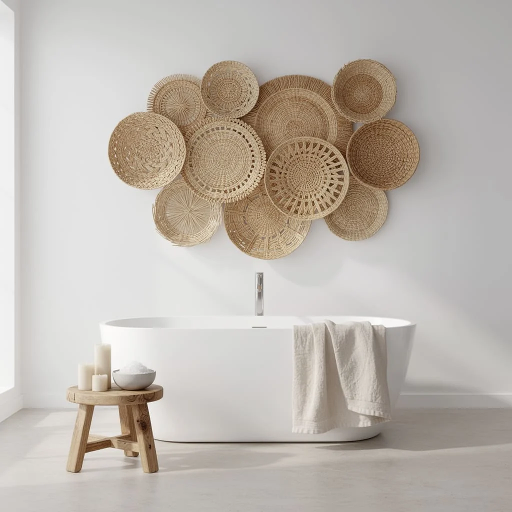 Basket Wall, White Bath