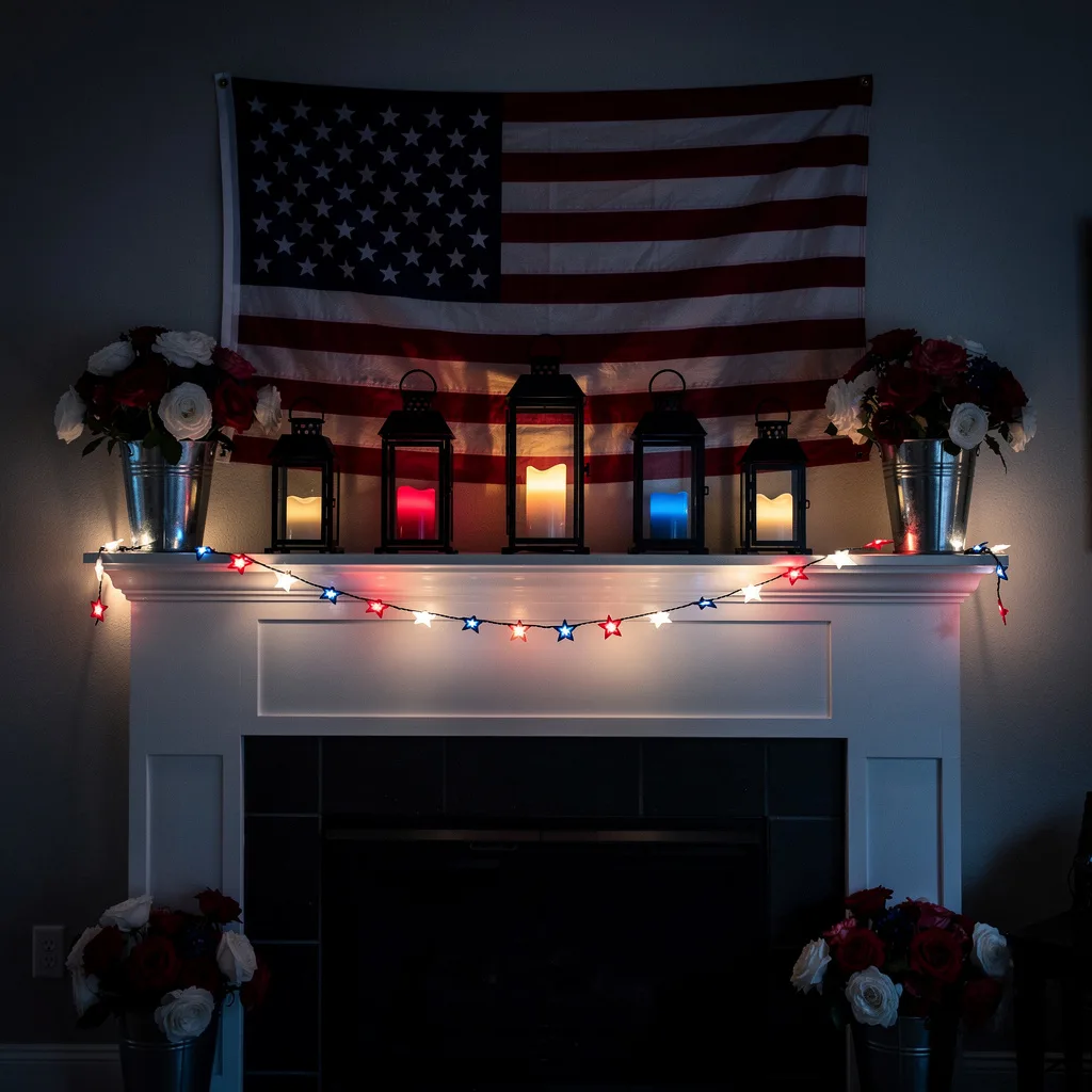 Five Lanterns, Flag Wall, Star Fairy Lights