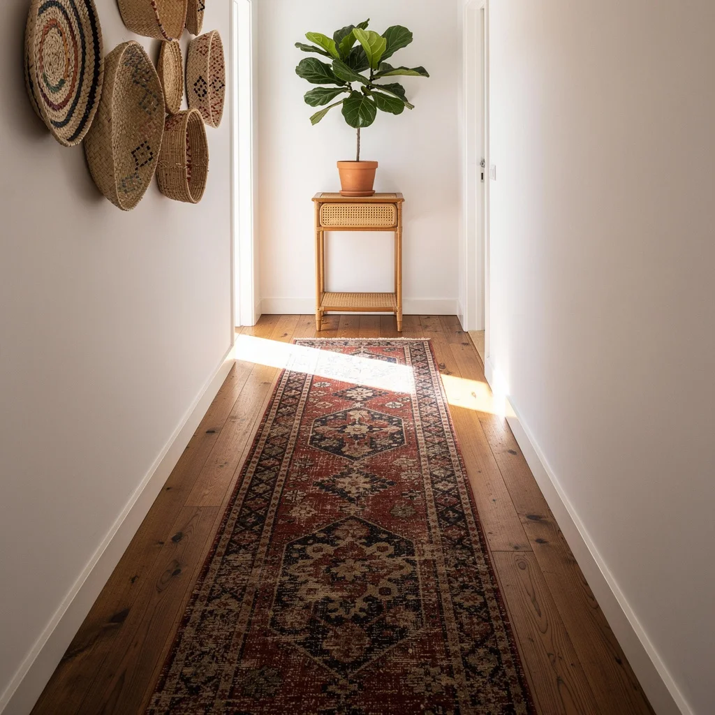 Persian-Style Runner in a Hallway