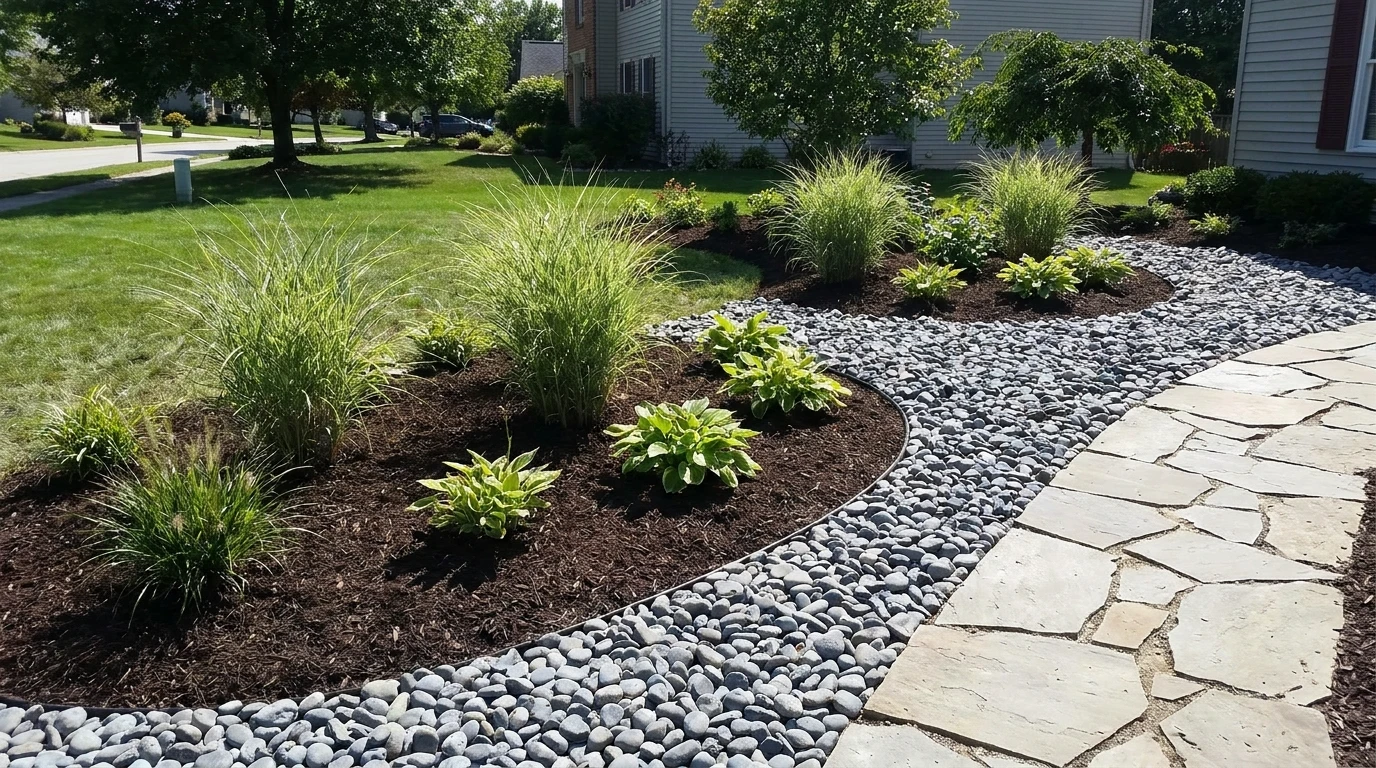 Rock and Mulch Front Yard Landscaping Ideas That Look Like You Meant It