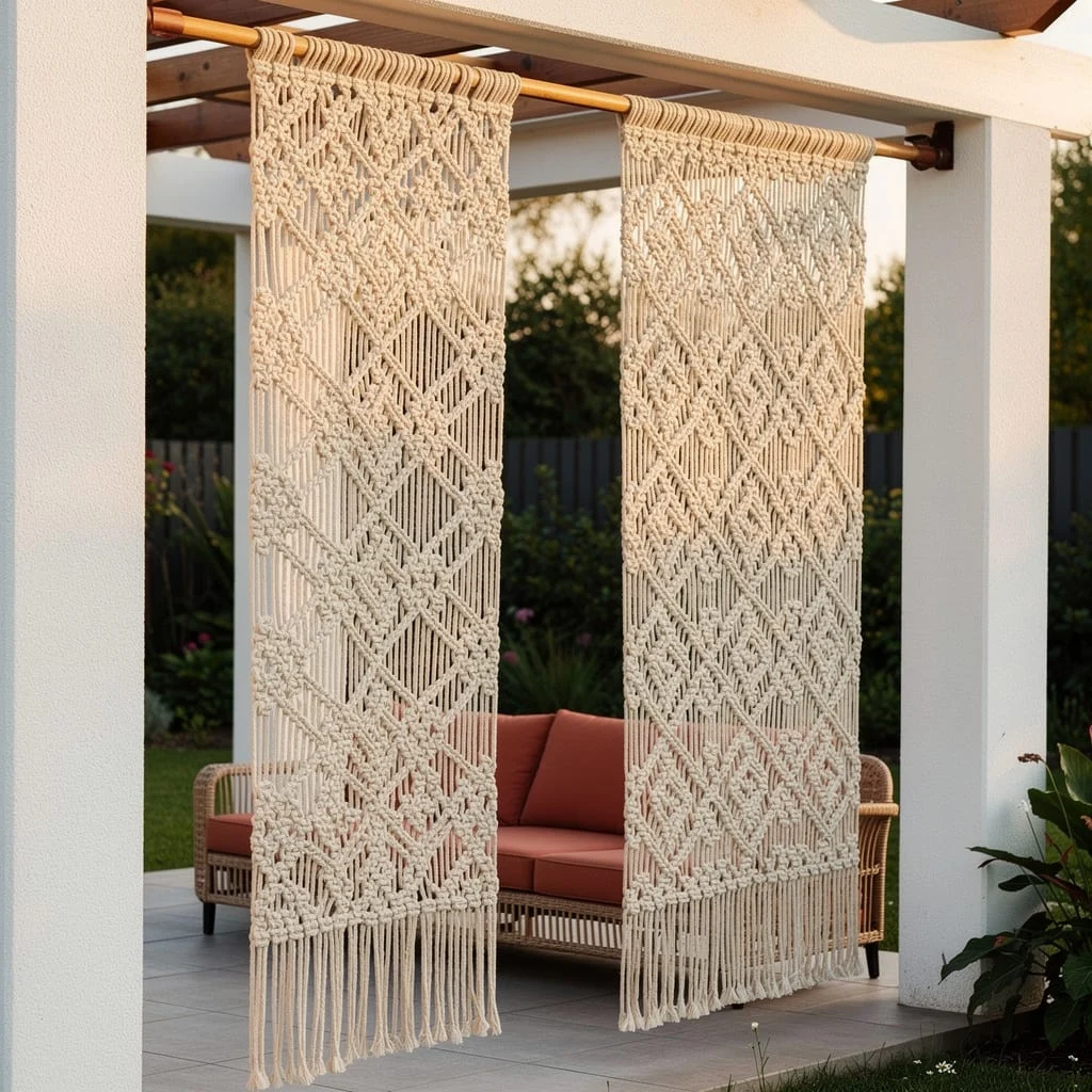 Macramé as Curtain Panels