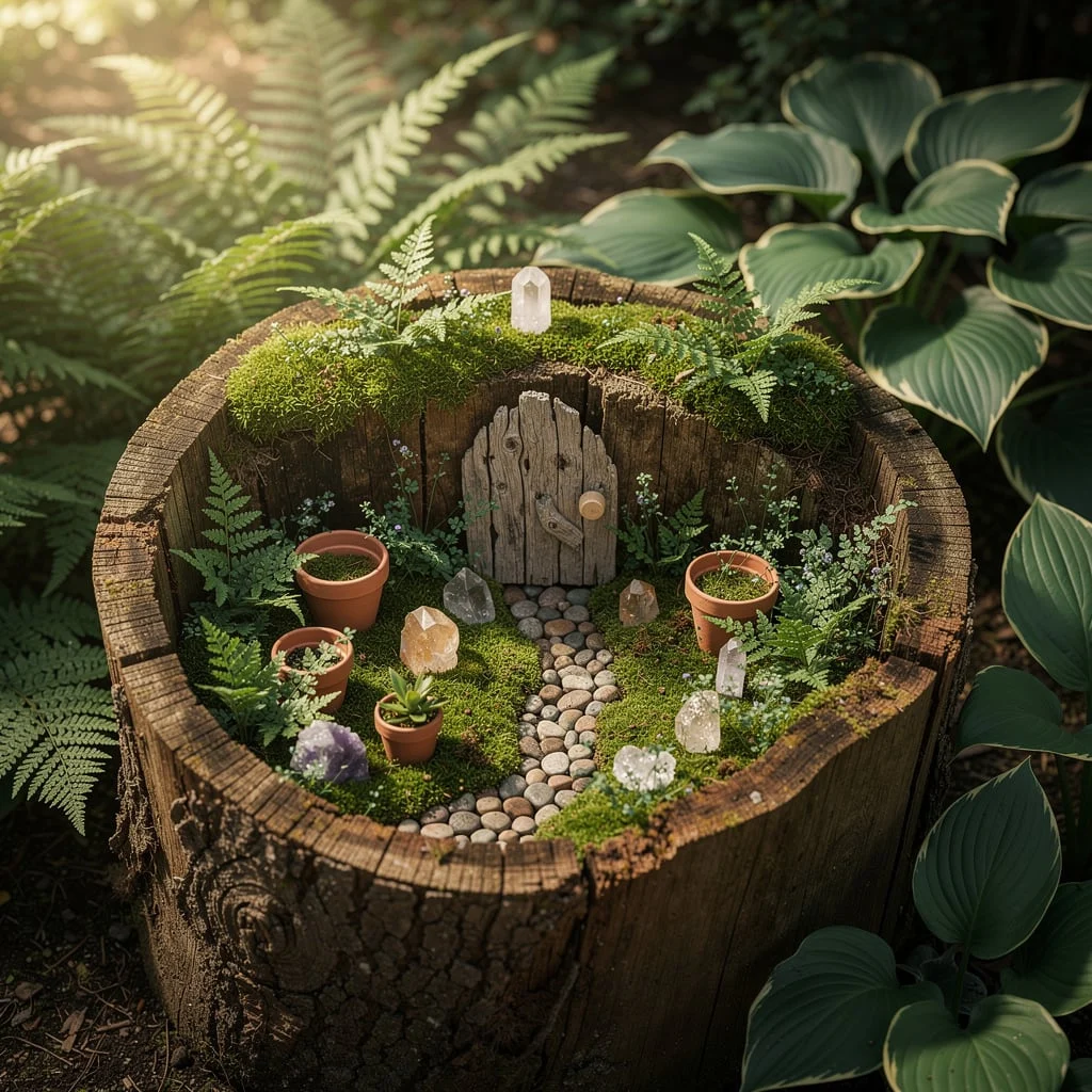 The Tree Stump Fairy Garden
