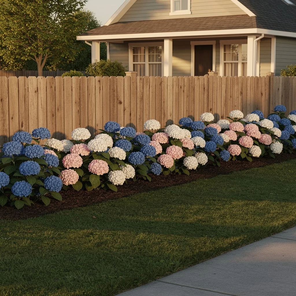 Mixed Colour Fence-Line Border