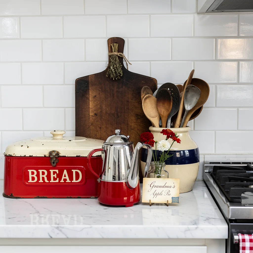 Vintage Kitchen Counter Vignette