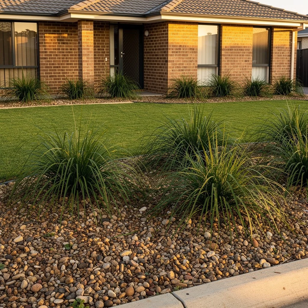 The Ornamental Grass and River Pebble Combination That Looks Better Every Year