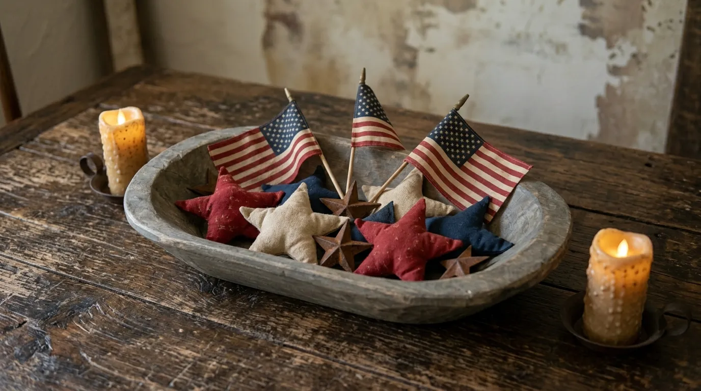 Primitive Patriotic Decor Ideas That Prove Red, White, and Blue Has Always Been a Design Statement