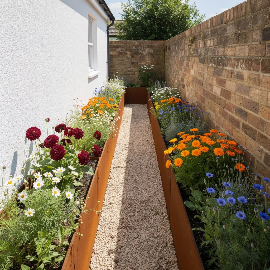 The Wildflower Corridor With Corten Steel Planters