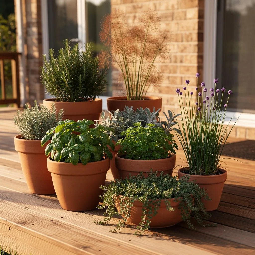 Terracotta Cluster on Warm Timber