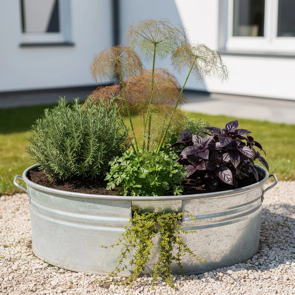Galvanised Tub With Seasonal Mix