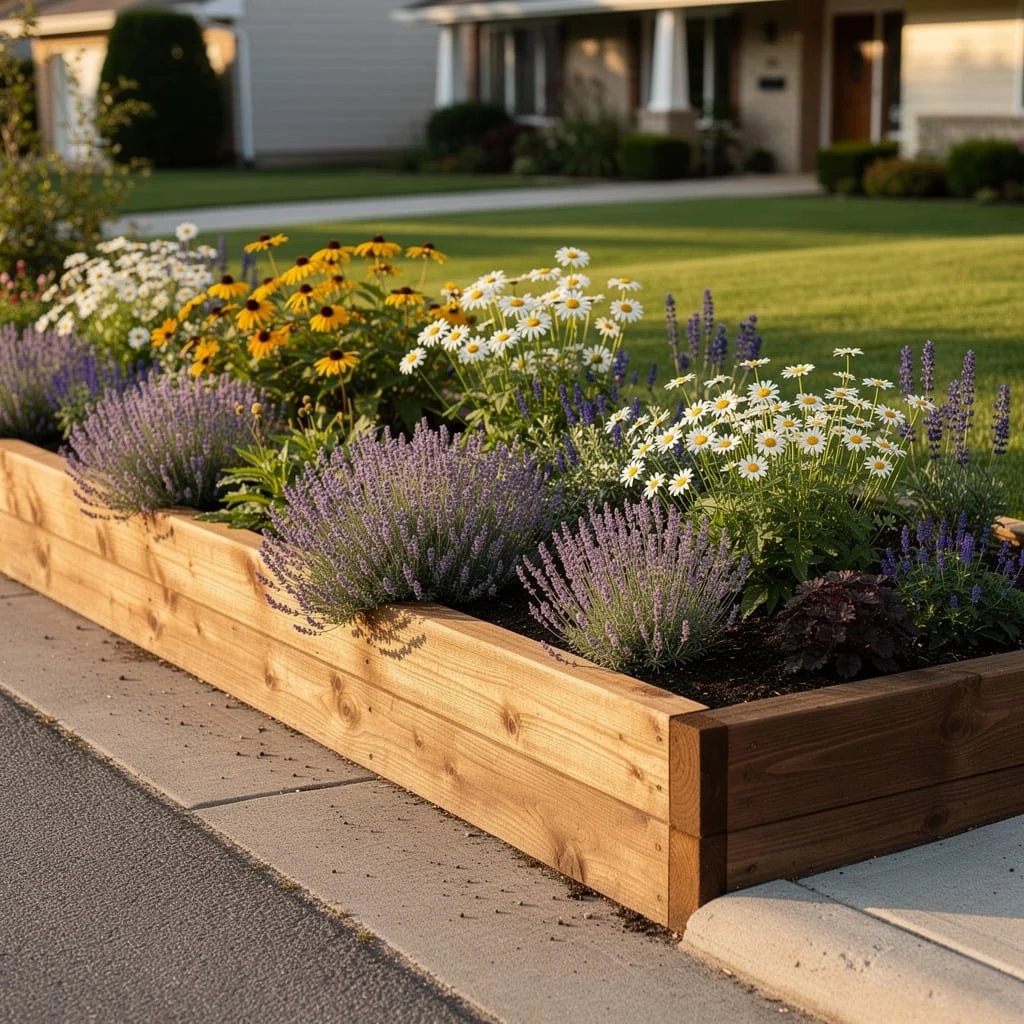 Cedar Raised Bed With Perennial Mix