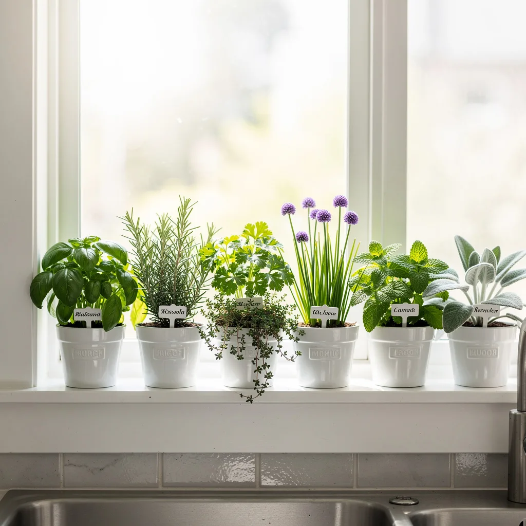 Kitchen Windowsill In White Ceramic