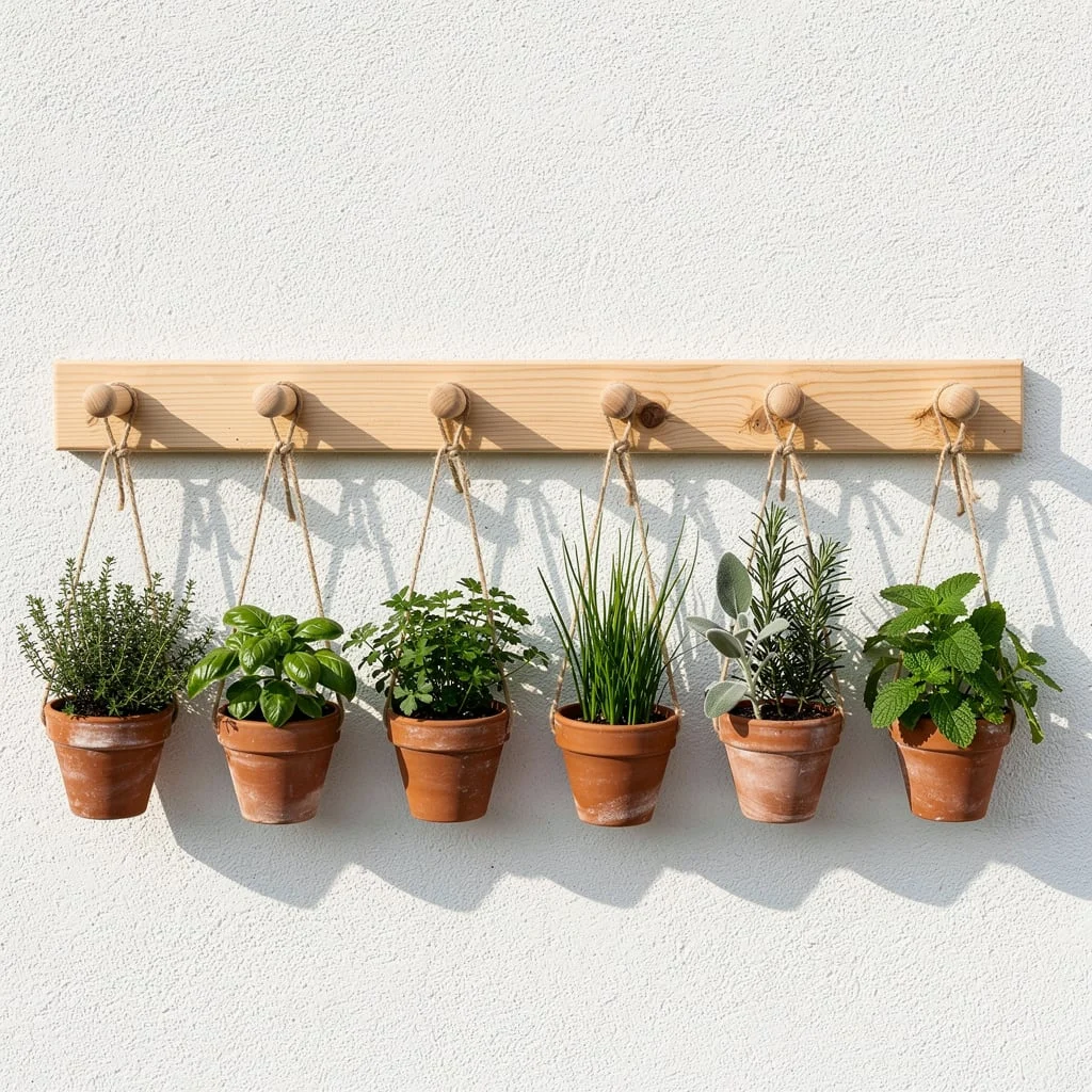 Hanging Terracotta Peg Rail