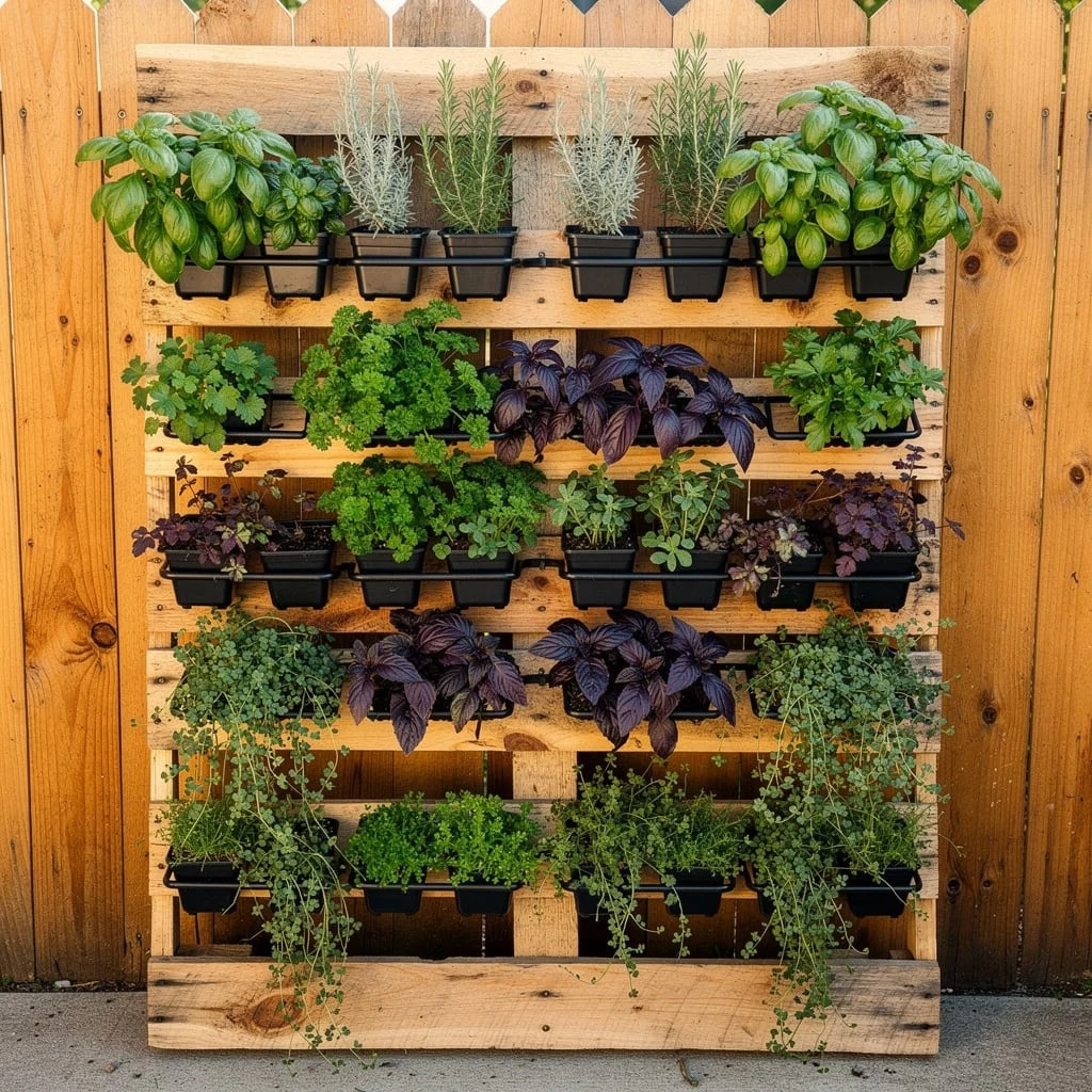 The Pallet Vertical Herb Wall