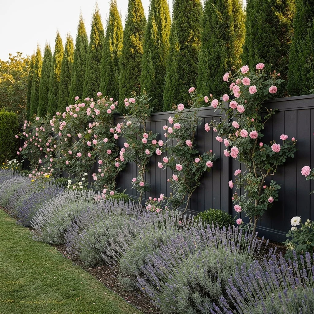 The Climbing Rose and Cypress Romantic Planting