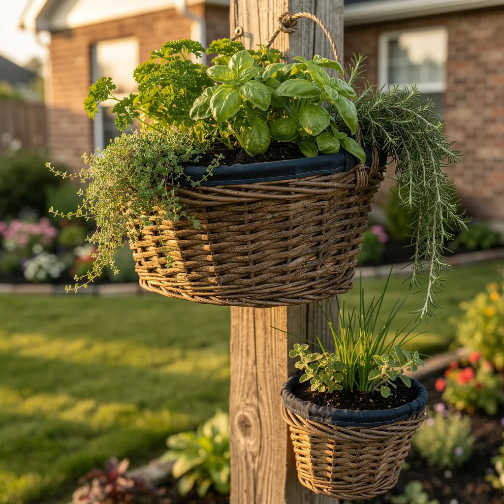 Wicker Baskets on a Post