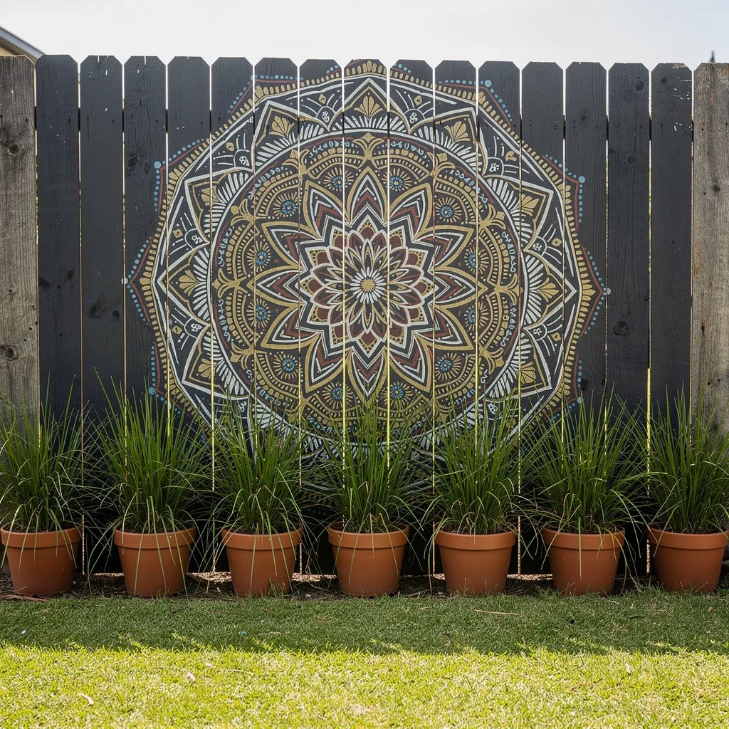 The Fence Mandala Mural