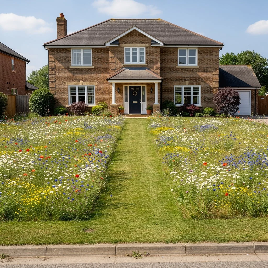 The Wildflower Meadow Front With Mown Path