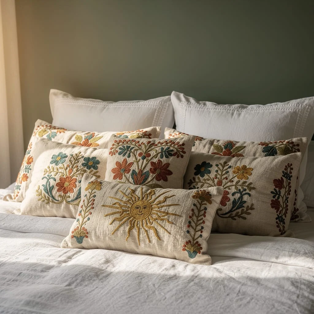 The Linen and Sun Embroidery Bed