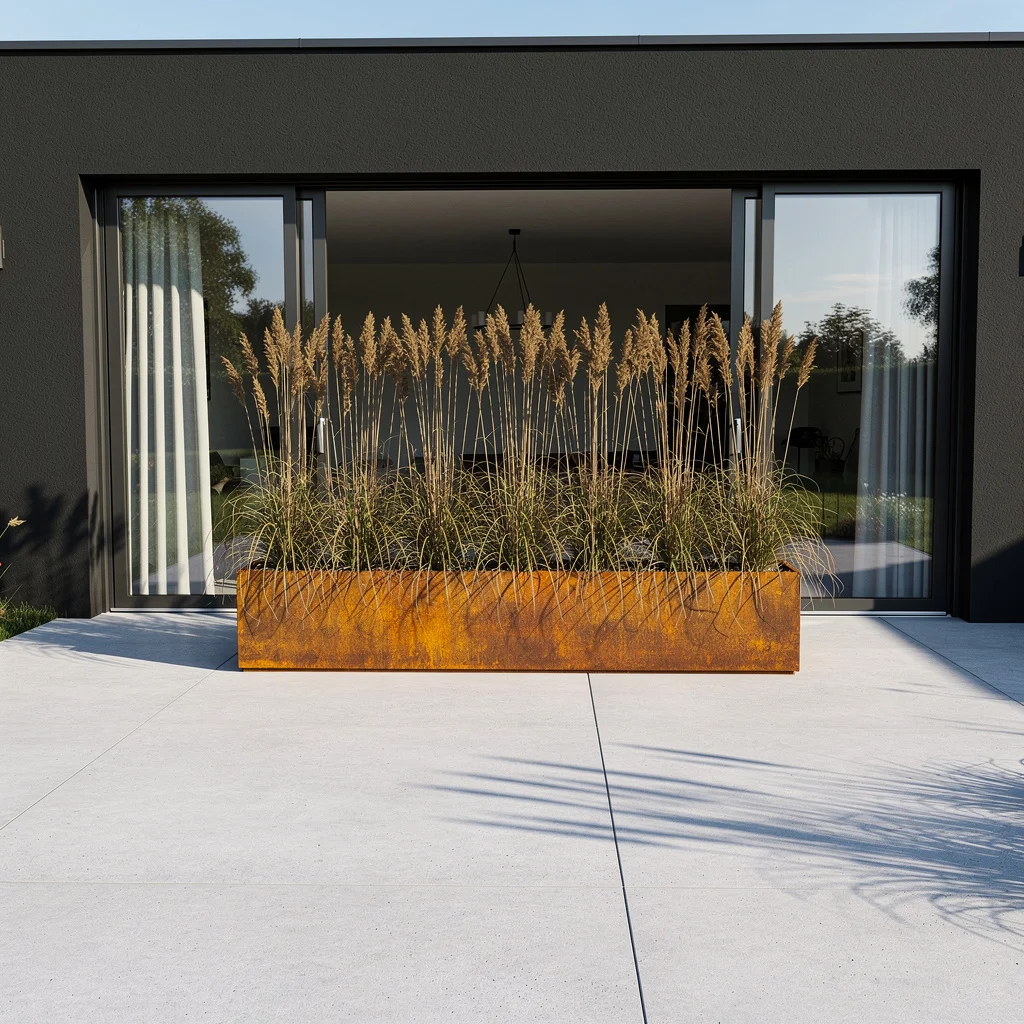 Corten Steel Grass Screen