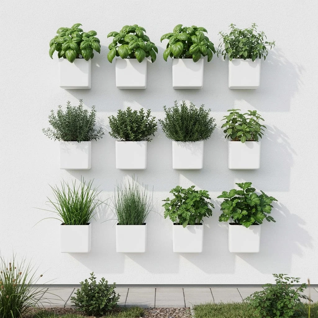 Minimalist White Wall Grid