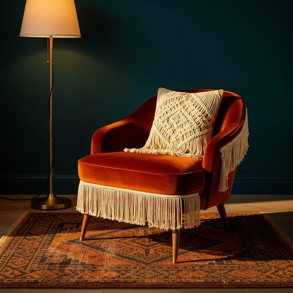 The Velvet Fringe Armchair