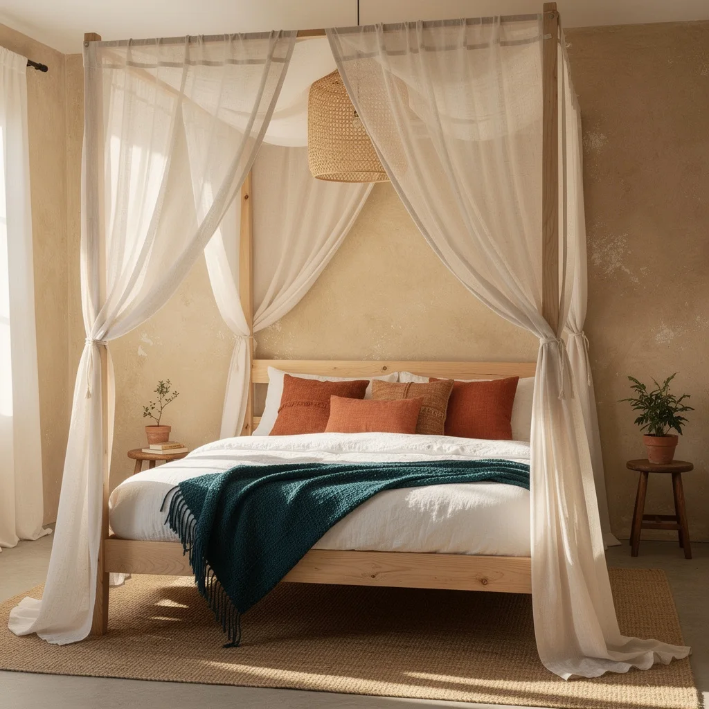 The Four-Poster Linen Canopy