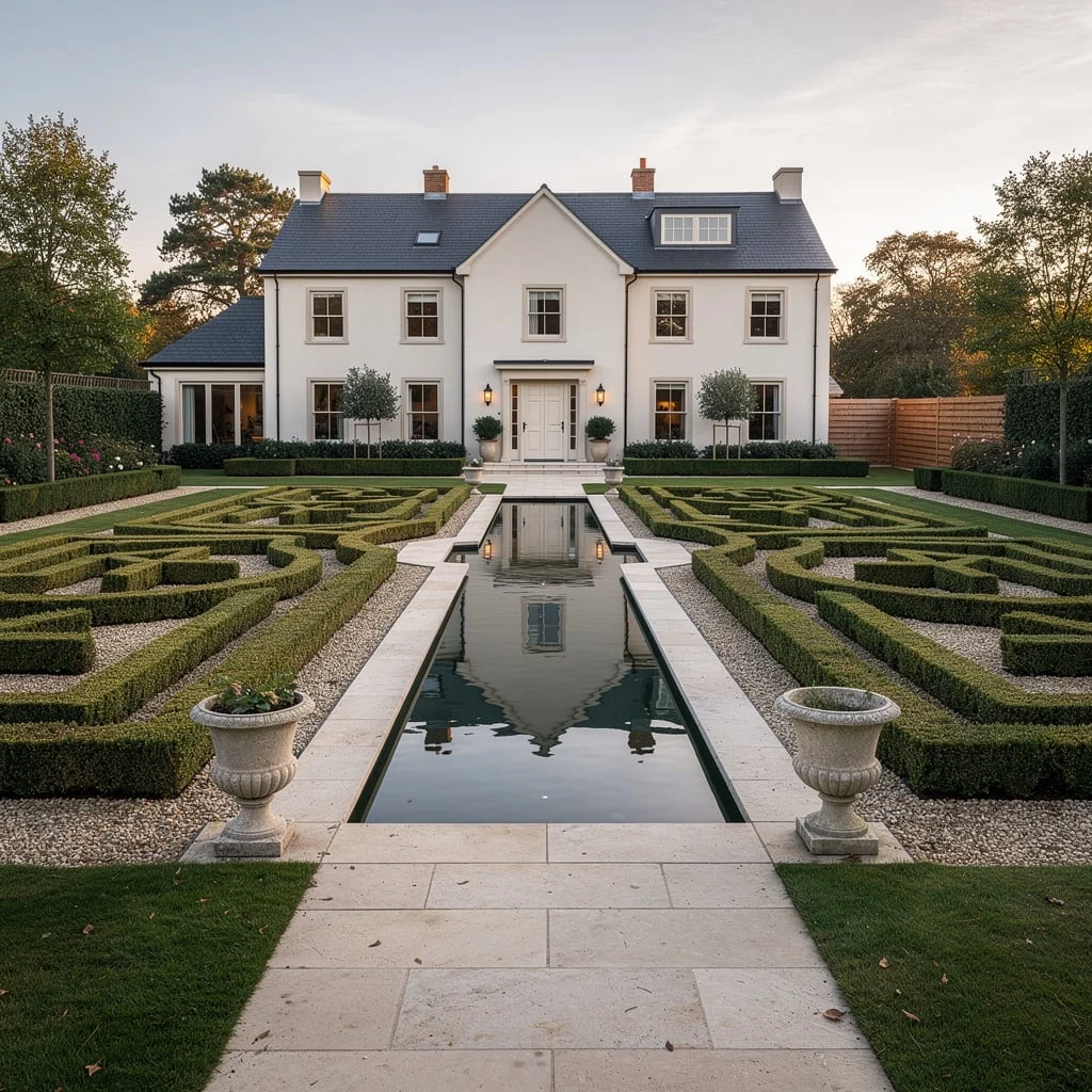 The Reflecting Pool Parterre With Clipped Topiary