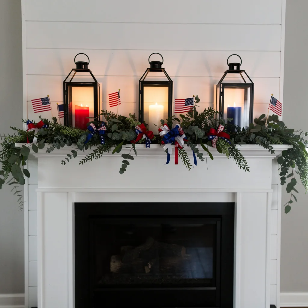 Three Black Lanterns, Eucalyptus Garland