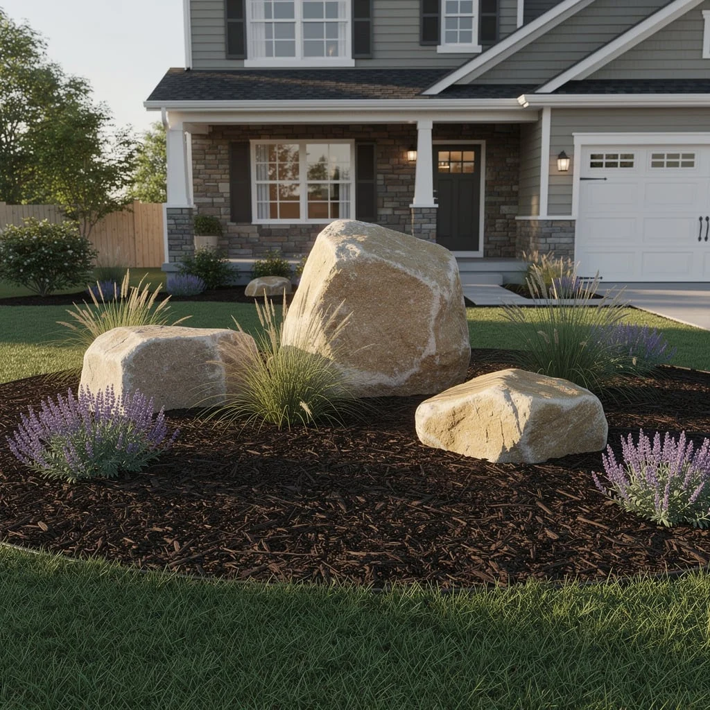 The Boulder Cluster Bed That Makes Grass Look Redundant