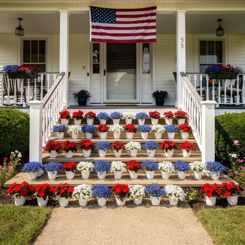 Potted Steps Flower Wall
