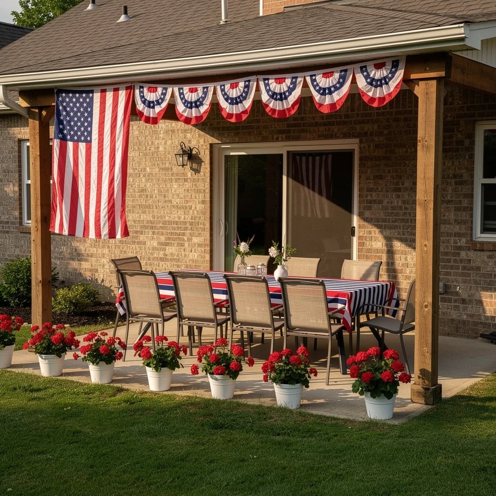 Pergola Patio With Bunting