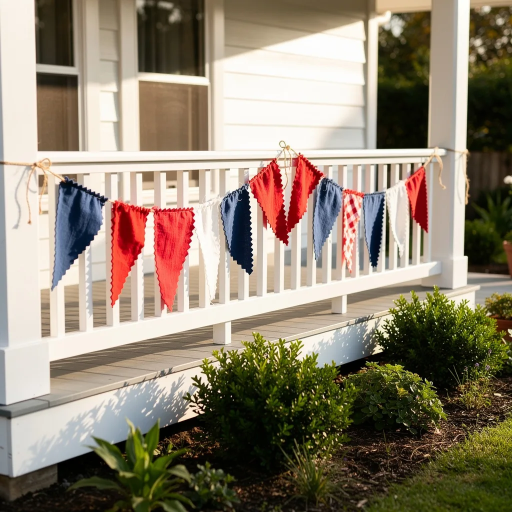 Fabric Bunting Porch Garland