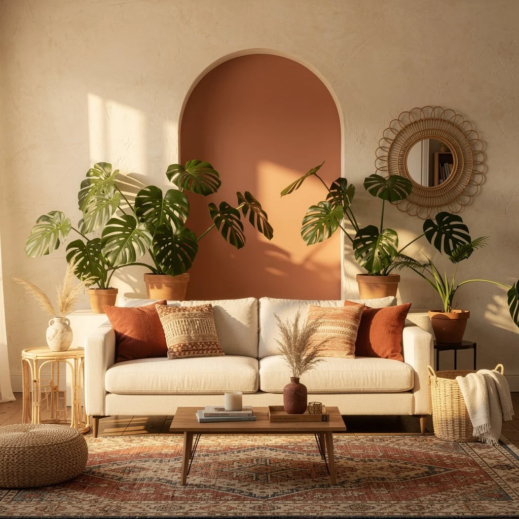The Arch and Monstera Living Room