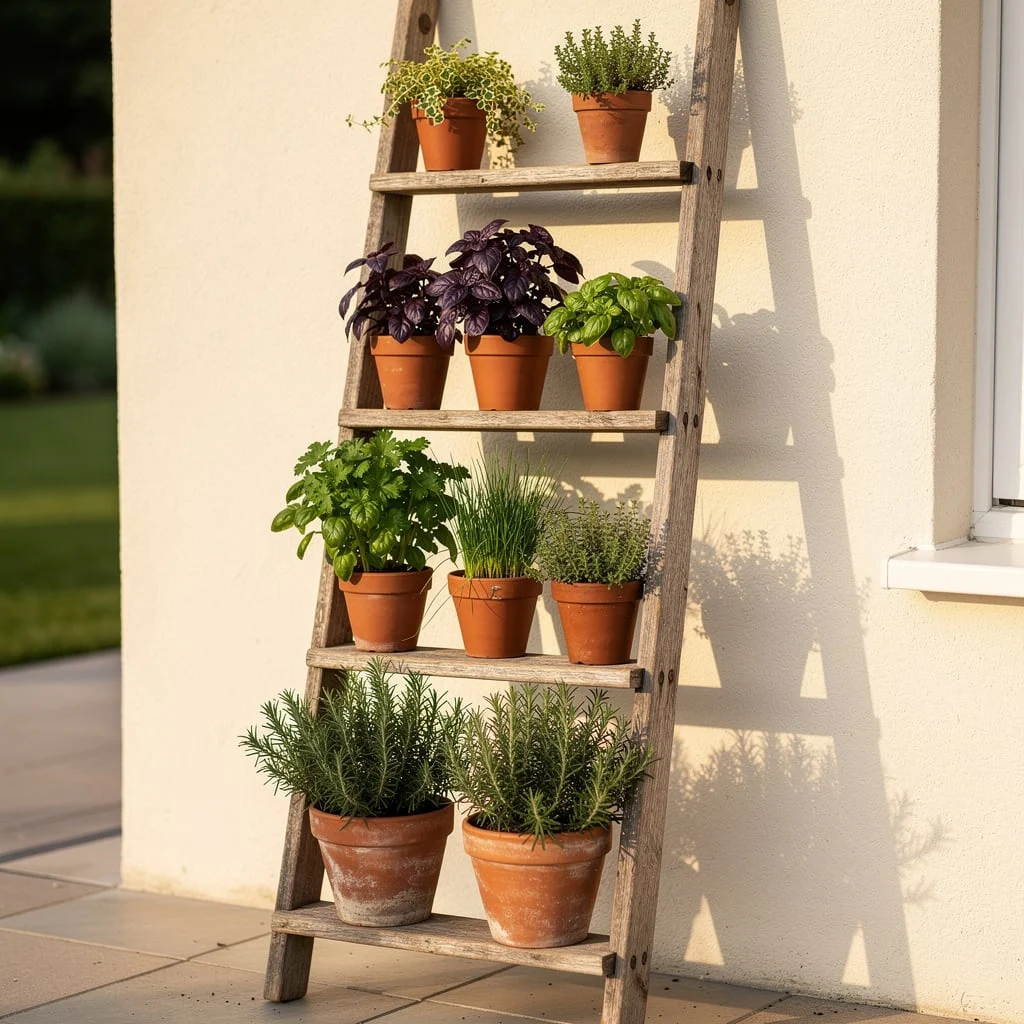 Ladder Herb Display