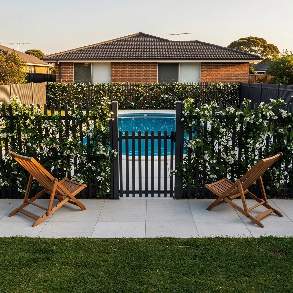 The Jasmine-Covered Pool Fence That Solves Privacy and Beauty Simultaneously