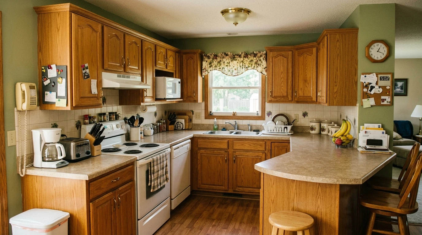 2000s Kitchen Ideas for People Who Think Wallpaper Borders Never Should Have Left