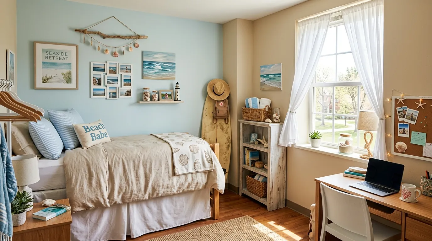 Coastal Dorm Room Ideas That’ll Make Your Cinder Block Walls Look Intentional