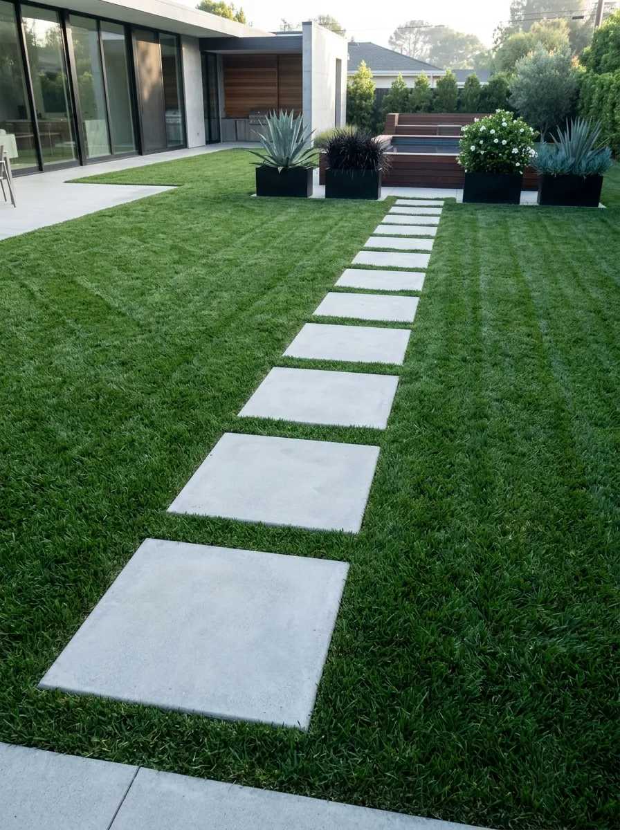 Minimal Concrete Square Stepping Path