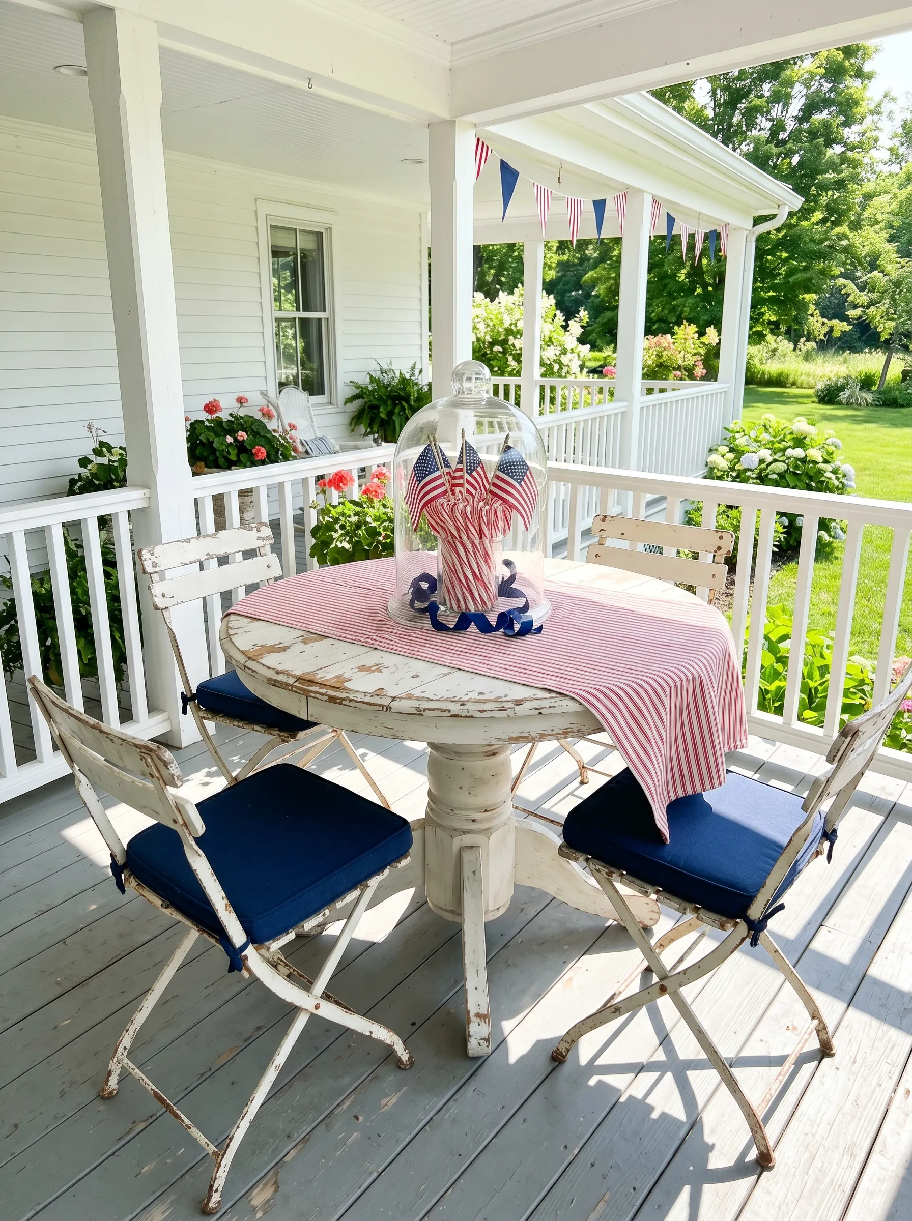The White Pedestal Table Set That Uses a Cloche as Its Entire Centerpiece