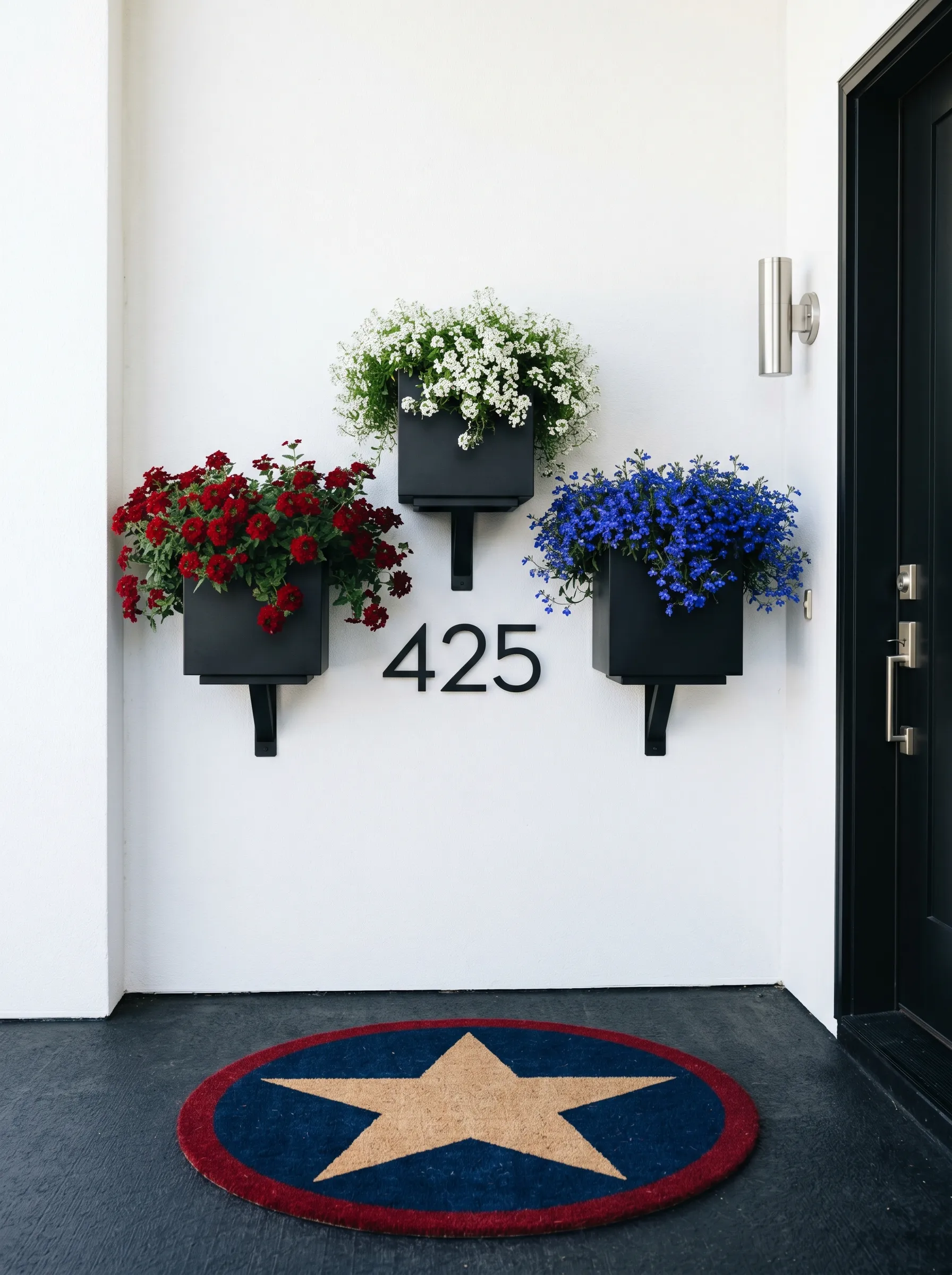 The Modern Front Entry That Uses Living Plants as the Entire Display
