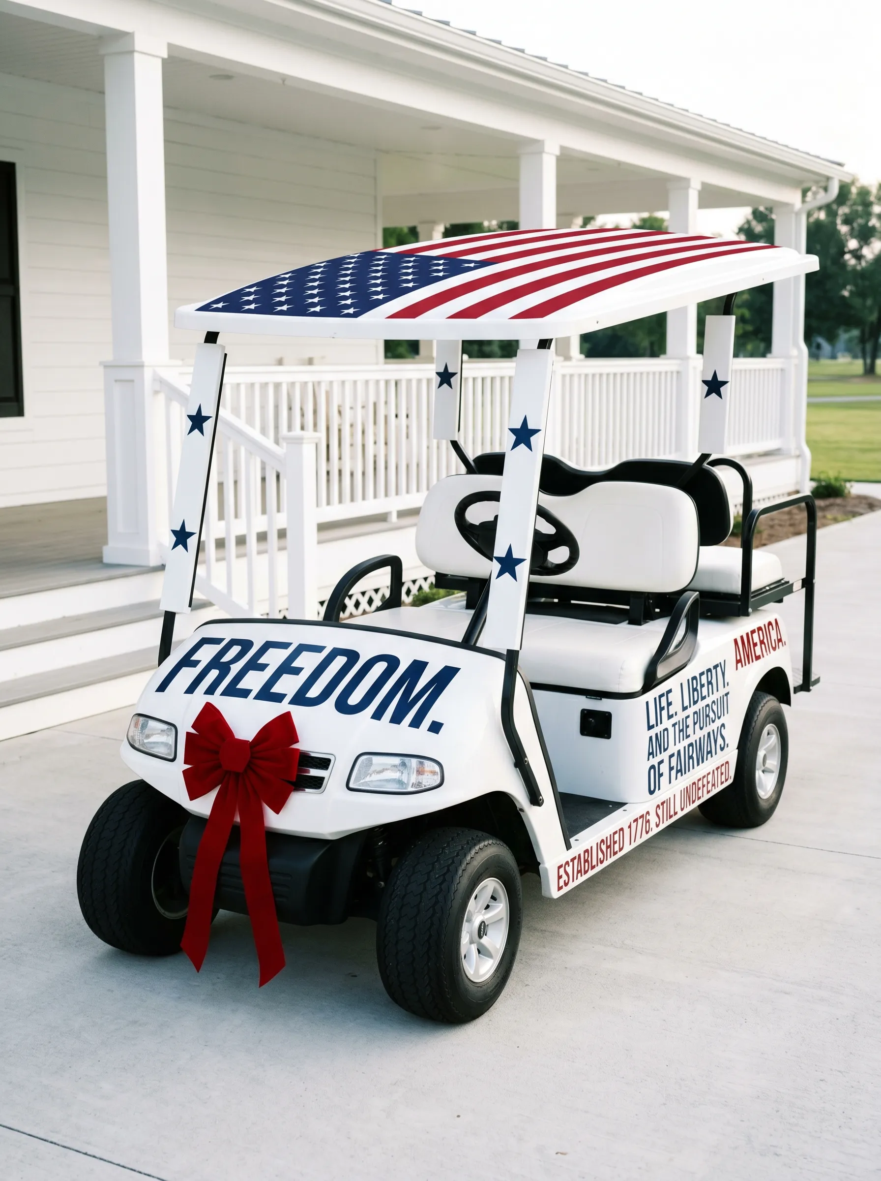 The Typography and Vinyl Wrap Statement Cart