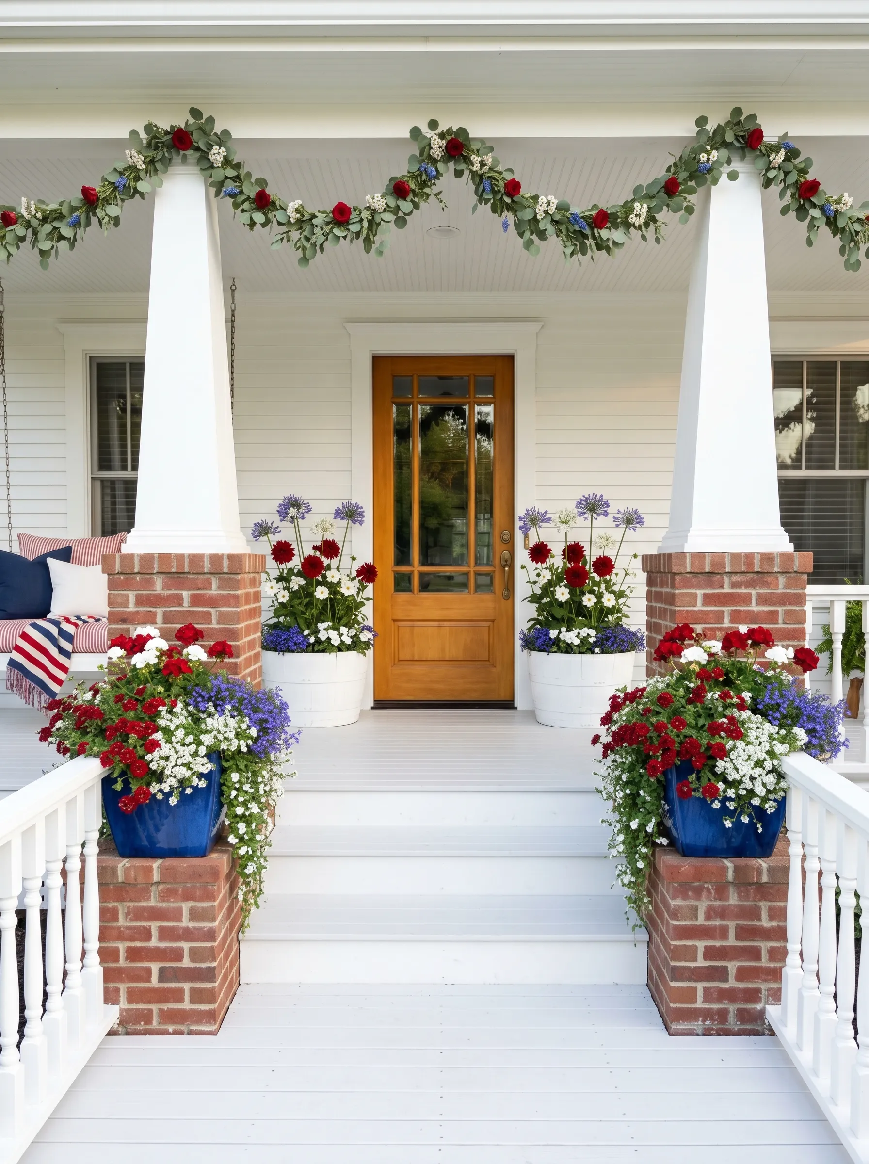 The Layered Flower Porch That Uses Architecture as a Frame