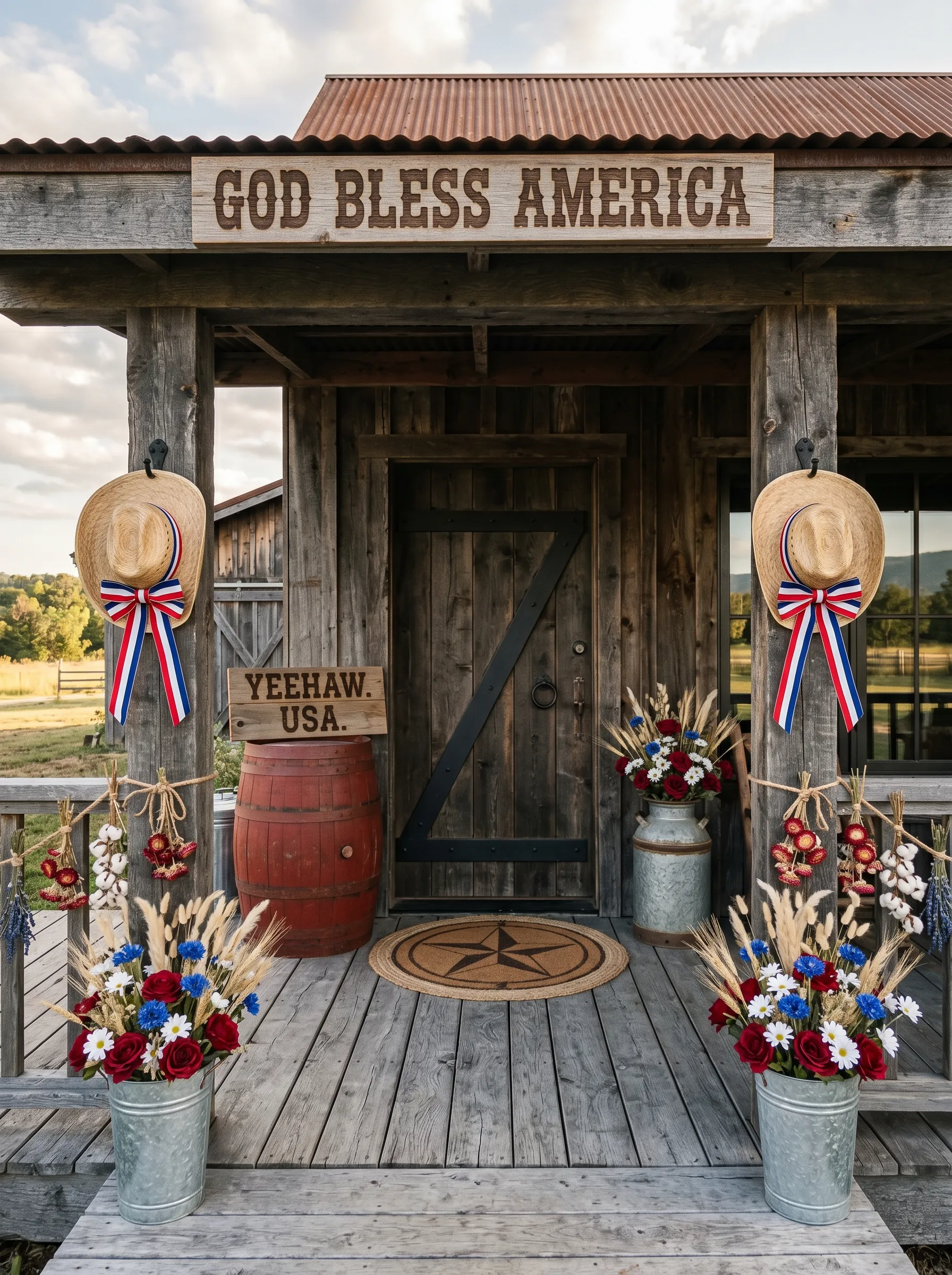 The Rustic Barn Porch That Earns Its Yeehaw